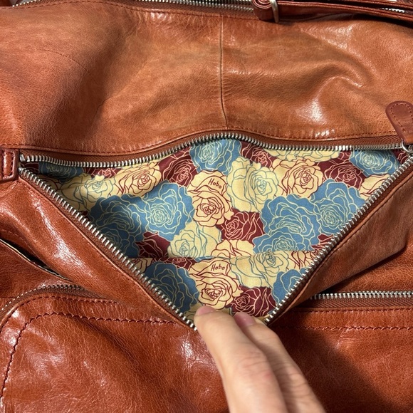 HOBO The Original Liberty Large Handbag Brown Leather Crossbody Bag - Picture 5 of 8